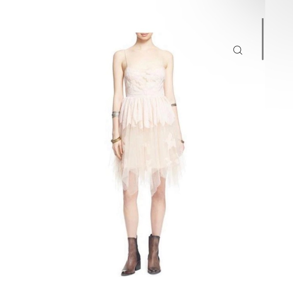 Free People Cream Mini Dress